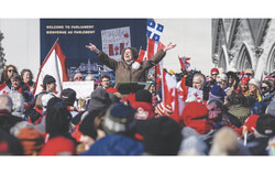 “It was a very positive rally focused on Canadian spirit and love,” Ms McCann told the Post. Photo: Courtesy