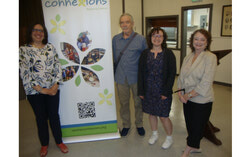 Left to right: Adriana Saenz, John Mynott, Caitlin Capisi, and Ruth Williams