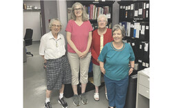 Julie Miller of QAHN (second from left) visited the Pontiac Archives in Shawville, meeting with local volunteers as part of the organization’s ongoing support for community heritage projects through its SHARE program. Photo: Courtesy of QAHN