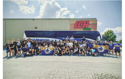 Outaouais athletes from the first block set off with excitement and determination for the 59th Finale des Jeux du Québec on July 25, 2025, ready to compete, represent their region, and make their mark. Photo: Courtesy of Loisir sport Outaouais