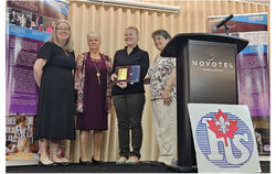 Lynn Ladouceur and Véronique Beaudry receiving their awards. Photo: Screenshot from the official Lord Aylmer Home and School Facebook page