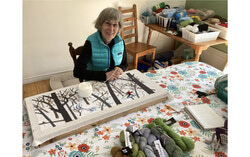 La Fab sur Mill in Chelsea opens two new exhibitions on May 9, where Claire Huneault's atmospheric fine art prints of roses in bloom share the season with Judy Mason's intricate punch needle textiles. Photo: Courtesy