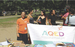 Émilie Salesse Gauthier, the ADEQ representative for the Outaouais region, enjoying time at the annual Not Back to School Picnic on September 3. Photo: Jude Osmond